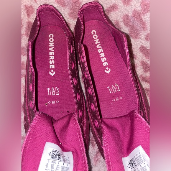 Women's Pink Glitter Low Top Coverse Size 6 - Picture 3 of 10
